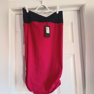 McQ Alexander Mcqueen neon pink pencil skirt